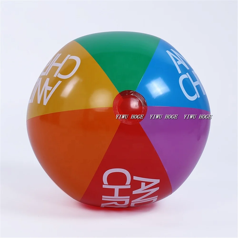 Wholesale 16inch inflatable logo custom beach ball pvc toy ball for promotion
