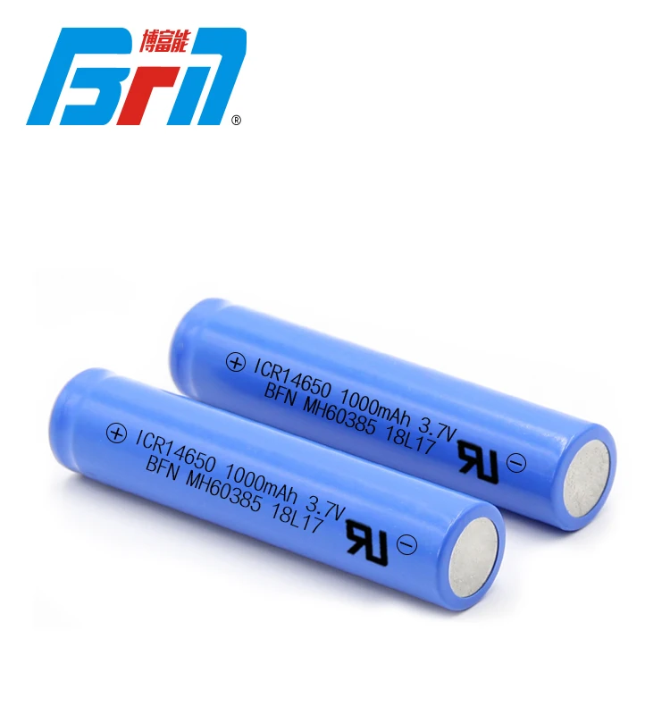 rechargeable battery manufacturer li-ion 14650 3.7V 1000mAh cylinder battery