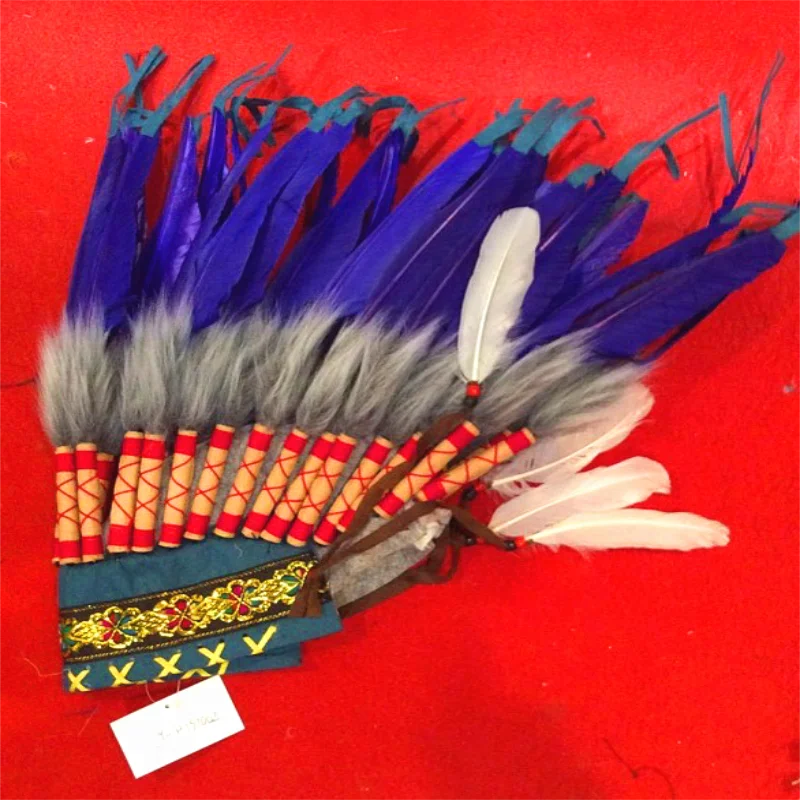 Модный/экологичный/красочный/индийский головной убор с перьями