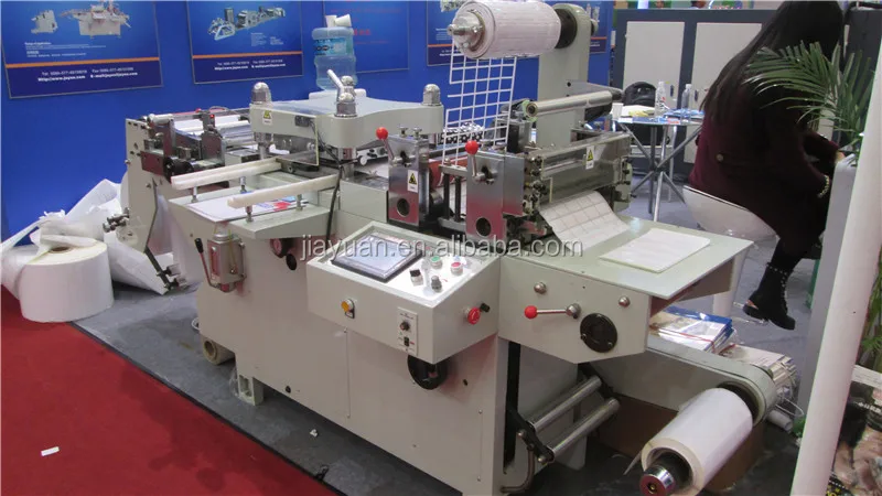 2016 Has Video Iml Sticker Label Die Cut Flat Bed Machine with Punching,hot-stamping,laminating
