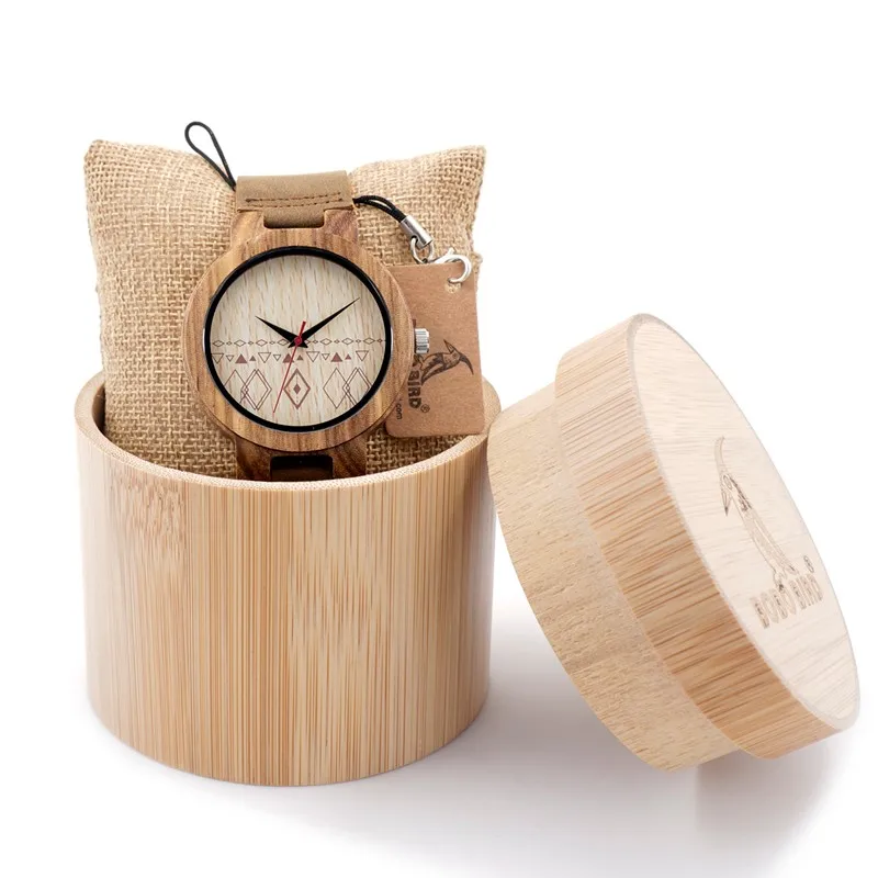 BOBO BIRD 2020 fashionable bamboo wooden watches men quartz wood watch relojes hombre clock