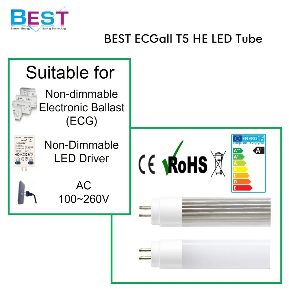 BSET ECGall T5 HE 21W LED retrofit directly retrofit T5 HE 5ft 1449mm 35W fluorescent tube