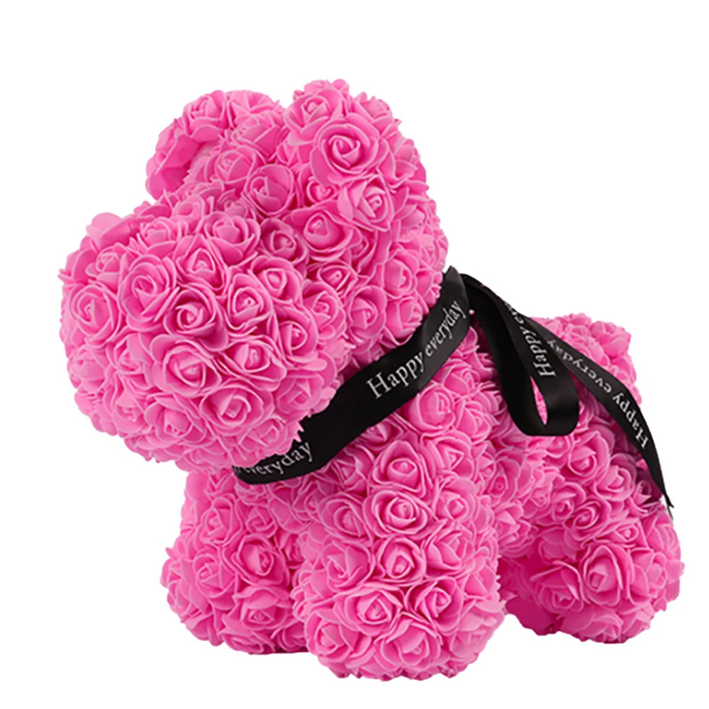 
Lucky Rose Dog PE Foam Rose Dog Gift Packing Toy Dog 