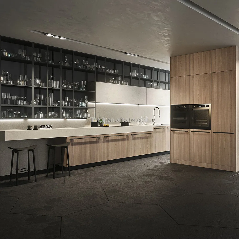 melamine board laminated plywood kitchen cabinet furniture