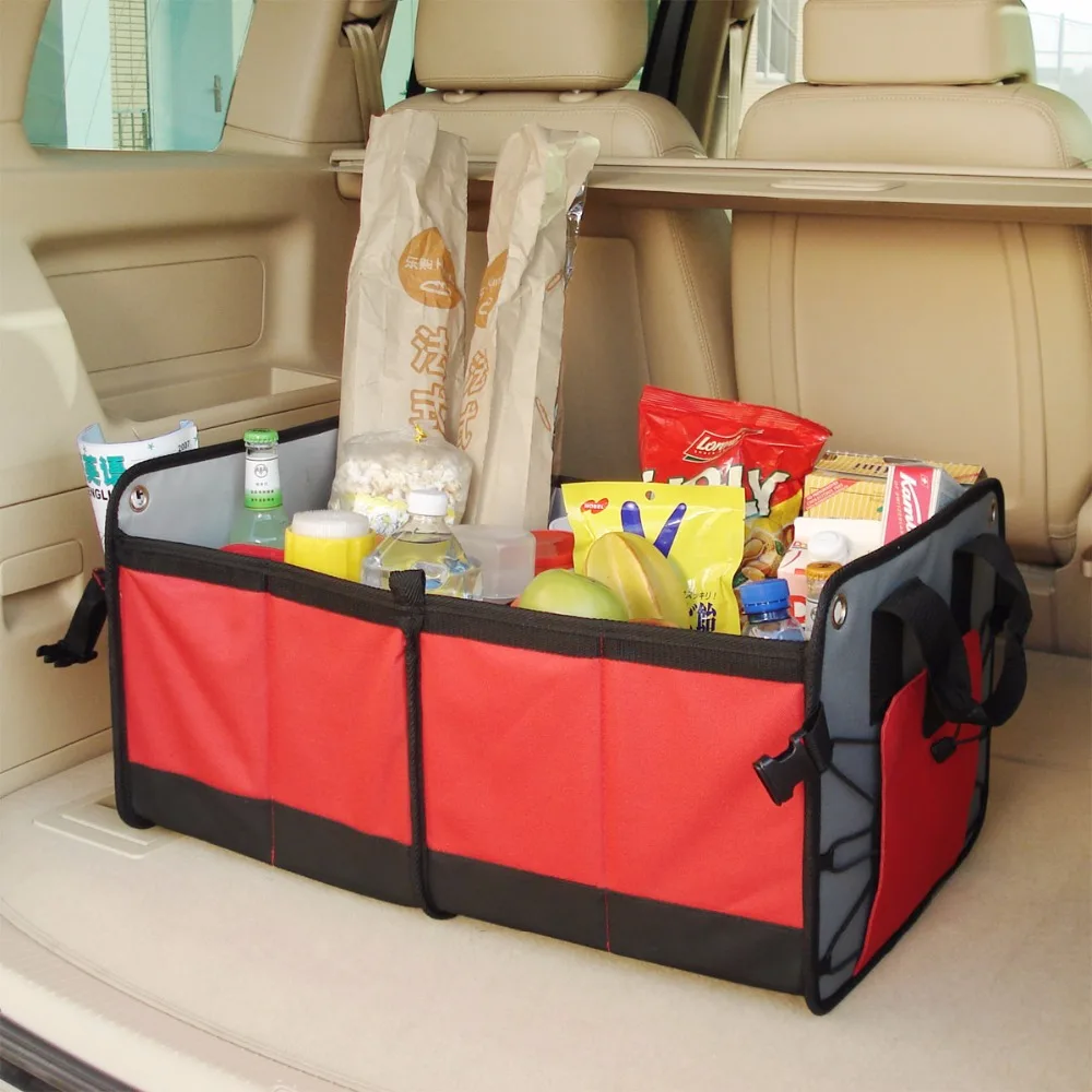 
Collapsible Portable Multi Compartments Heavy Duty Non-Slip Cargo Storage Box Car Trunk Organizer 