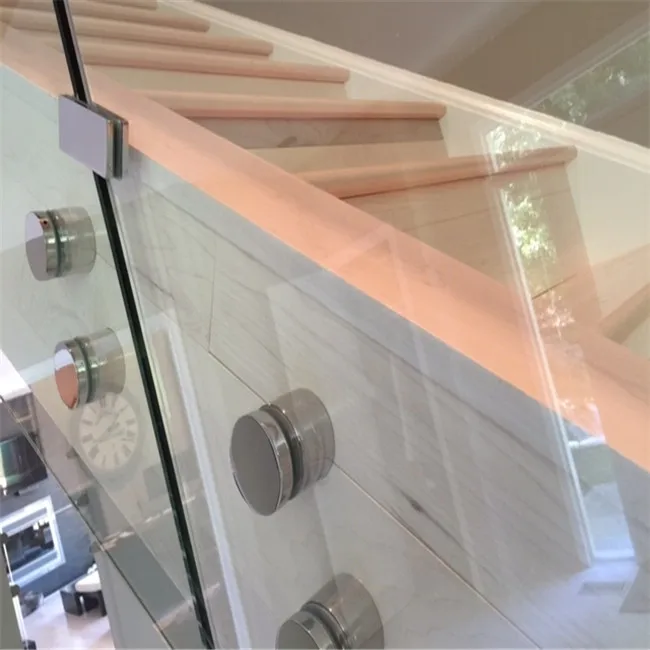  Wholesale stainless steel standoff hardware glass railing for stair