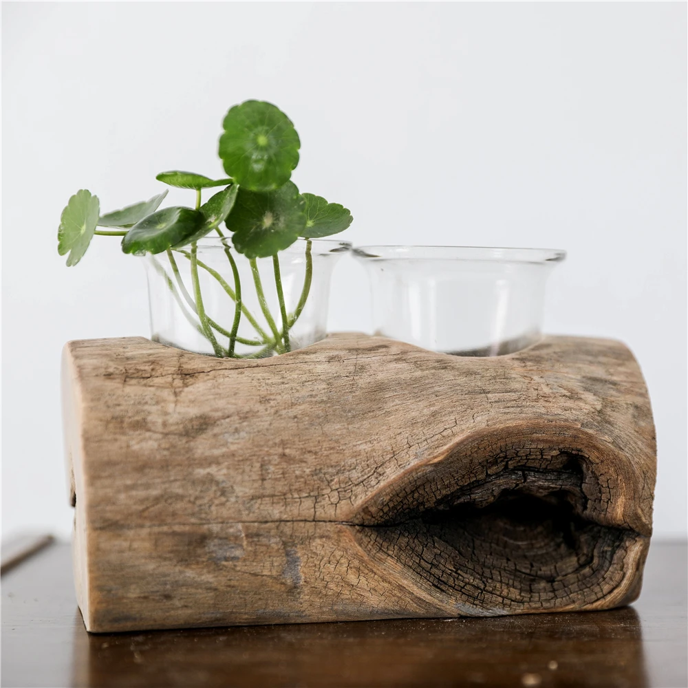 Simple Design Home Store Decoration Gift Wooden Candle Holder stand Candlestick