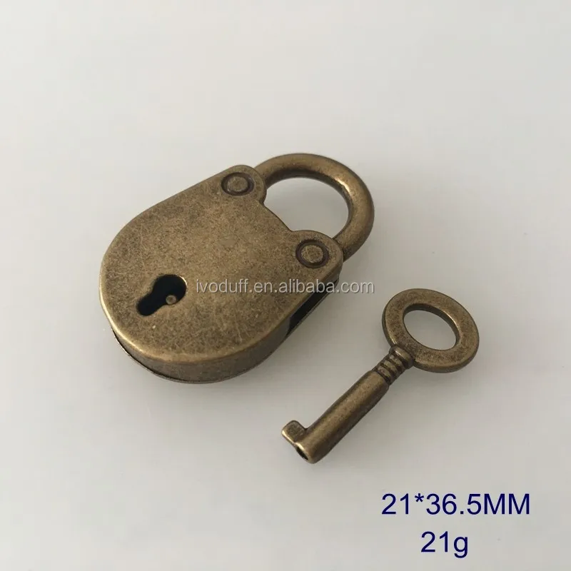 Round Padlock Ivoduff Cute Retro Vintage Diary Suitcase Bear Lock with Key Antique Bronze Padlock
