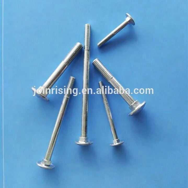 China low price DIN603 carriage bolts with nuts zinc plated high quality grade 4.8