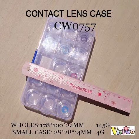 Многофункциональный полипропиленовый ящик для хранения CW0757 с 14 шт. небольшими футлярами для контактных линз
