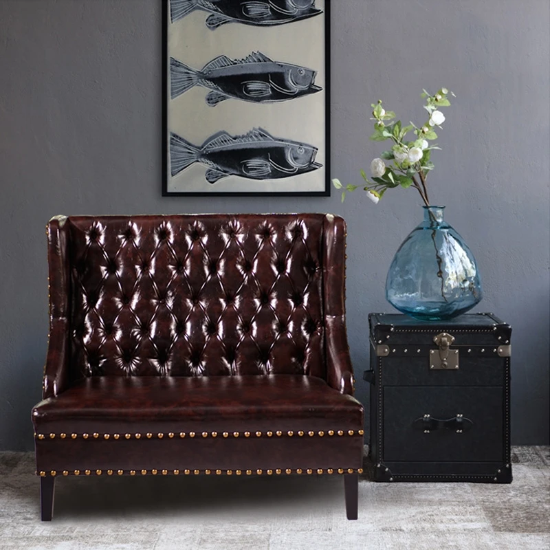 Ворсовое кресло с пуговицами на спине для современного ресторана