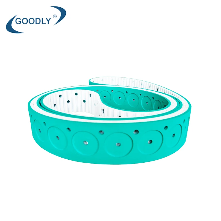 T10 rubber coating PU timing belt with rounded groove holes timing belt supplier