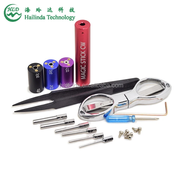 
Newest Magic Stick CW Micro Coil Jig ECIG DIY RDA Coil Tool Master Vape Jig Kit 6in1 Wire Coiling Machine Kuro Koiler Coiler 