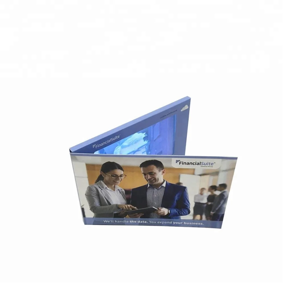 
custom video gift box greeting card LCD light control video card 