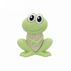 Wholesale Cartoon style Ceramic MDF frog vivid gifts design home porcelain decoration