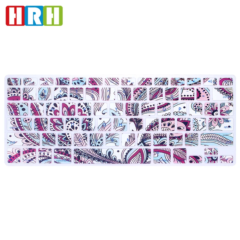 мандала Пейсли цветок Английский клавиатура протектор для macbook air keyboard cover