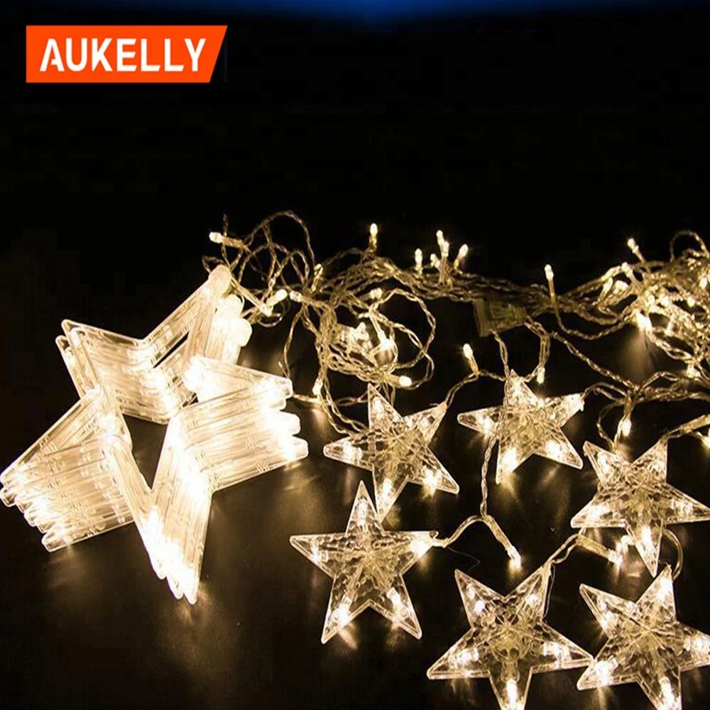 12  LED Star Light Christmas lights Indoor Outdoor Decorative Love Curtains Lamp For Holiday Wedding Party lighting