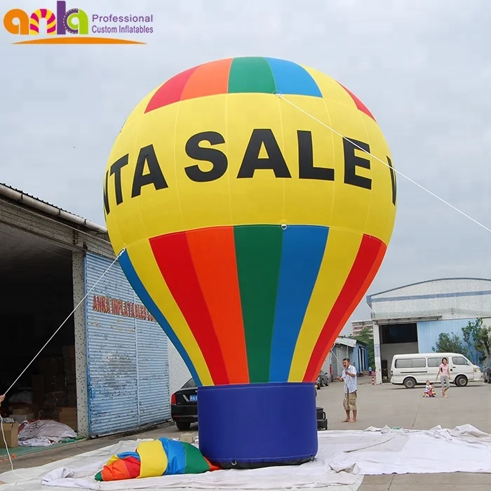 High quality inflatable ground balloon/hot air balloon with stripe for sale