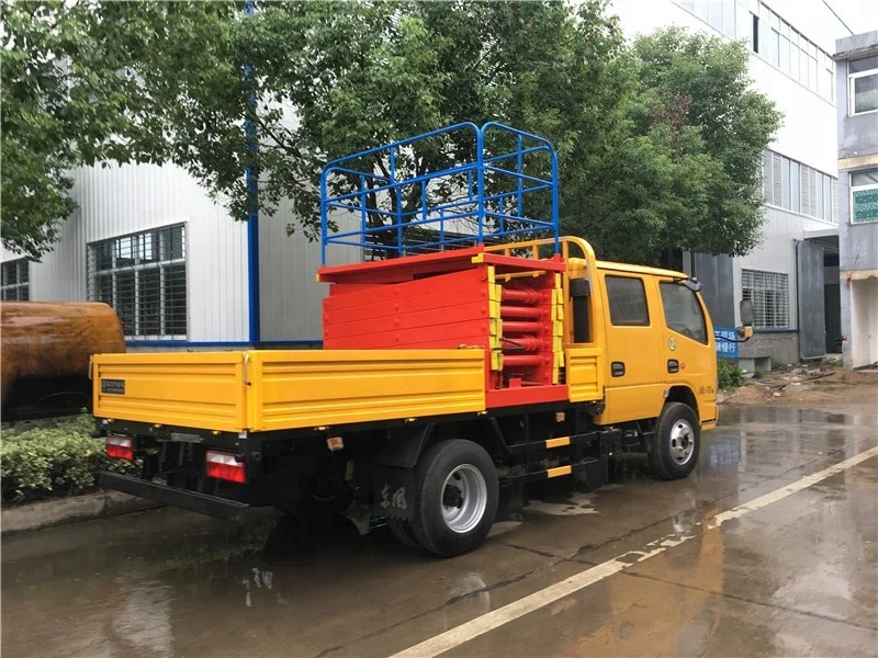 Hot selling DFAC 19m Scissor forklift platform truck with aerial work platform