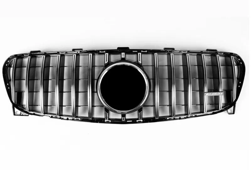 For GLA X156 Mesh Grilles 2017-2018 GLA200 GLA220 GLA260 ABS Material AMG GT Grills Replacement front grille front bumper