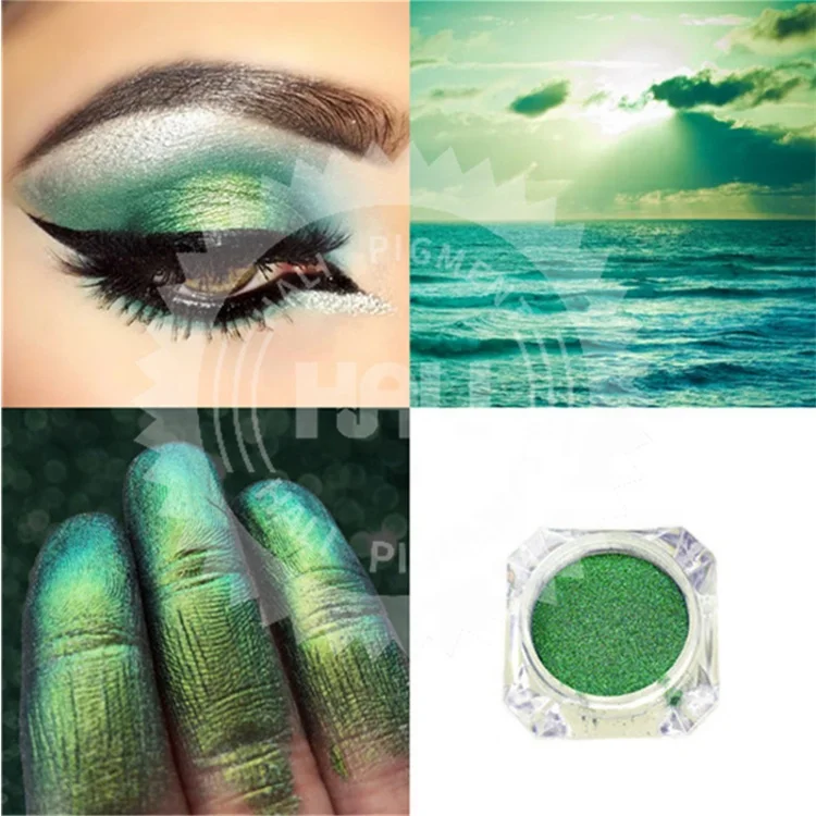 chrome chameleon pigment color moving powder coloring flip mica pigment