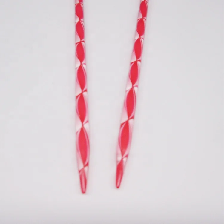 Акриловые спицы, Одноточечные прямые вязальные спицы, пластиковые вязаные спицы для рукоделия, акриловые хрустальные спицы