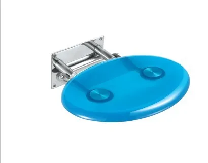 Acrylic Glass Wall Mounted Fold-up Bathroom Shower Seat