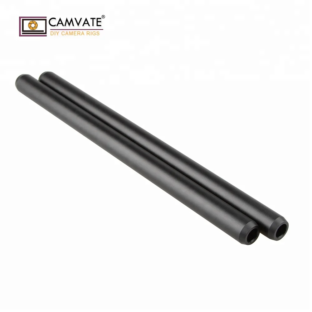 CAMVATE New Arrival 19mm Aluminum Rod 30cm for DLSR Camera Cage Mount 2 Pack (1)