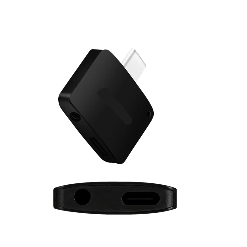 
SUNLINE High Quality Aluminum Alloy ABS 2 in 1 USB-C 2.4A Headphone Converter Charger Type c to 3.5mm Audio Charging Adapter 