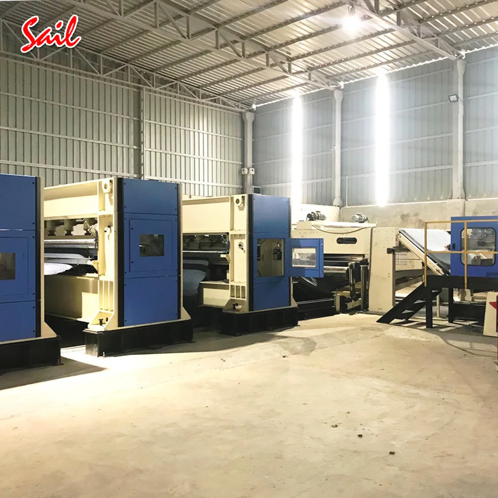 Needle punching non woven fabric production line machinery for polyester fiber carpet