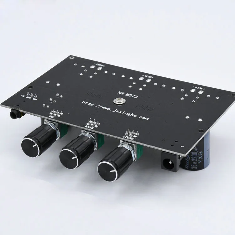 TPA3116D2 80 вт + 80 вт + 100 вт 2,1 канал TPA3116 цифровой усилитель мощности доска басовый сабвуфер усилитель модуль XH-M573