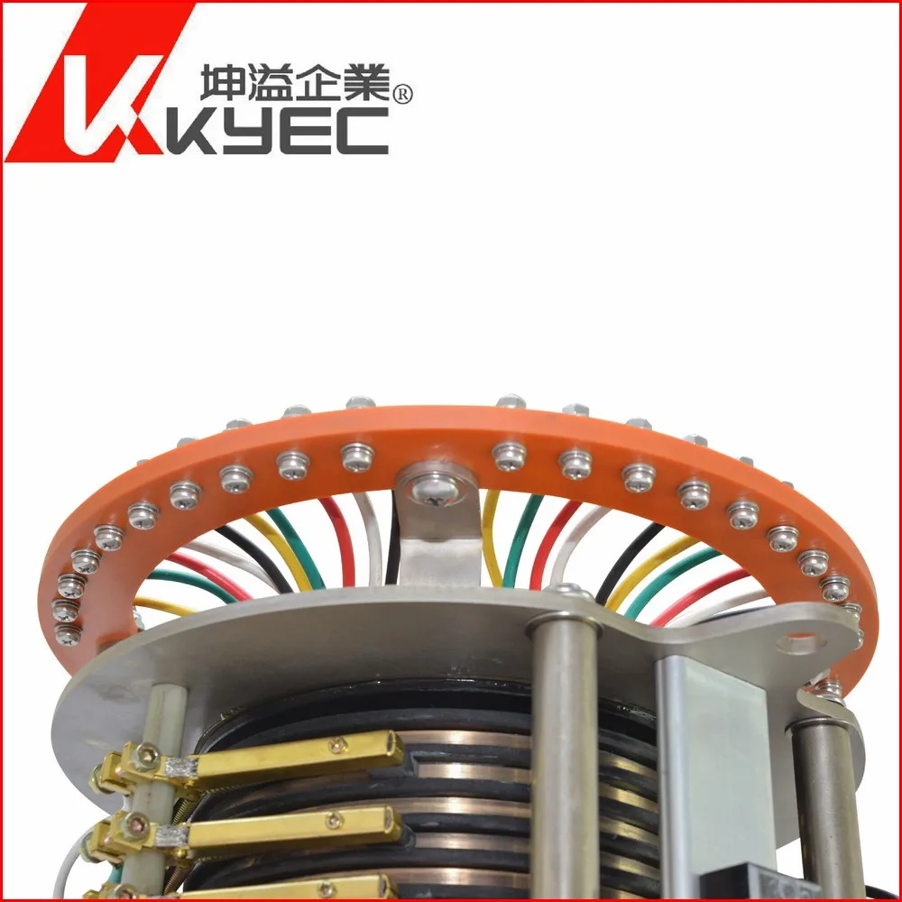 1000V mA-800A 1-400 circuits through hole slip ring/rotary joint for liquids/hydraulic