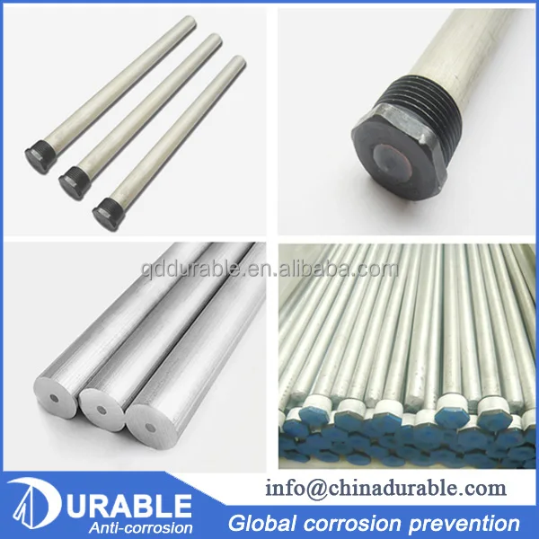 Anti rust water heater parts Magnesium anode rod with hex plug