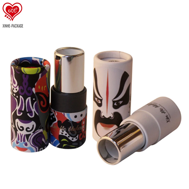 
Beauty Personal Care Glitter Cosmetic Customized Makeup Empty Cardboard Eco Friendly Paper Tube Lipstick Lip balm Packaging 