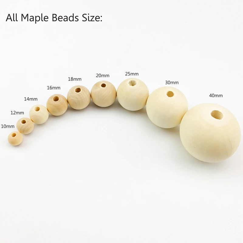 Бусины шестигранные из бука, 20 мм, 30 мм