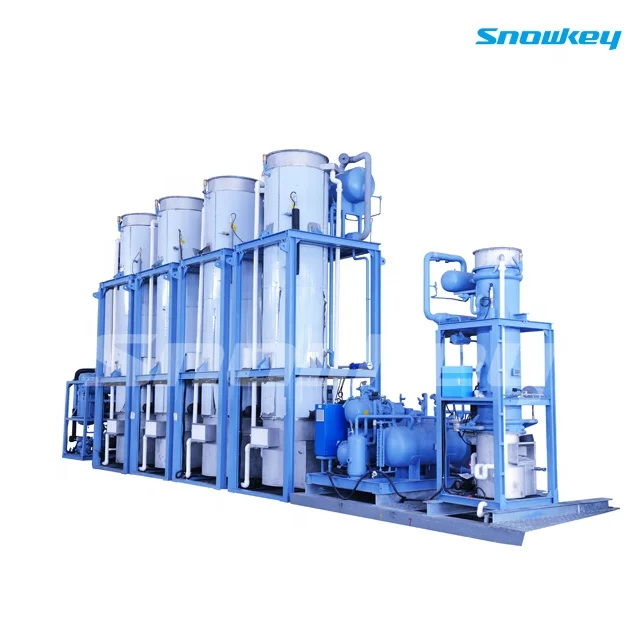 
Snowkey Ice Making Machine Large 50 Ton Tube Ice Machine Evaporator 