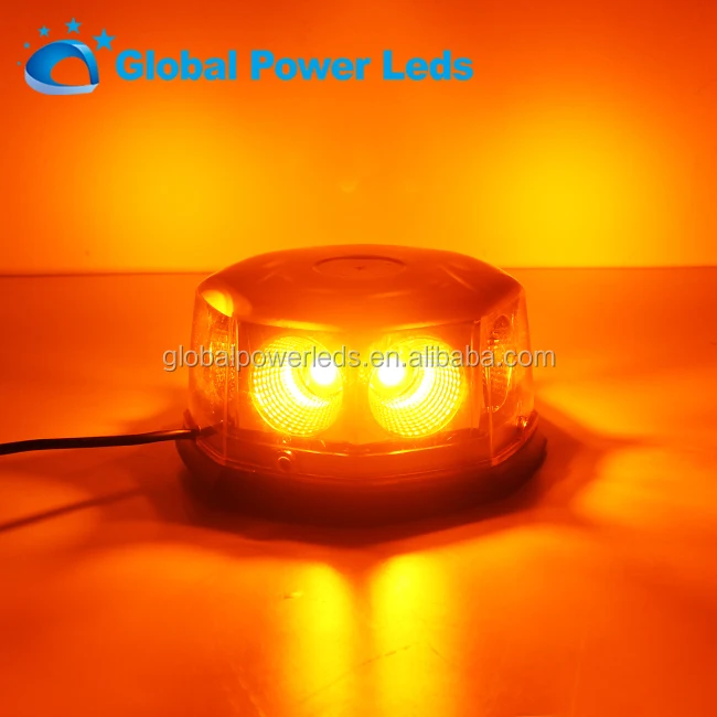 High power LED COB rotating beacon light flashing  light 40w Led warning truck Light yellow for school bus warning led lamp