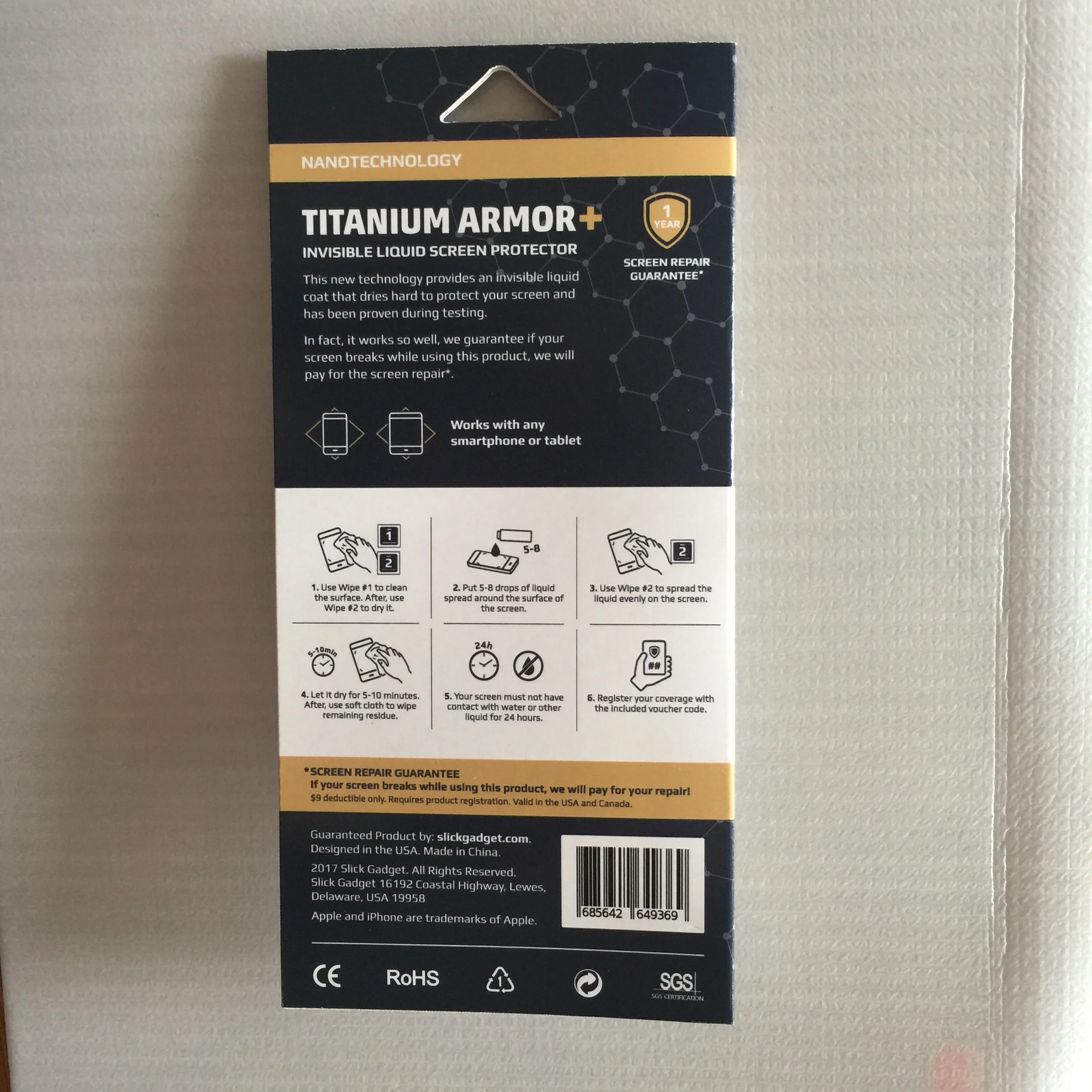 Best Customized Design Hi-Tech Nano Technology Anti Scratch Break 99% Invisible Nano Liquid Screen Protector