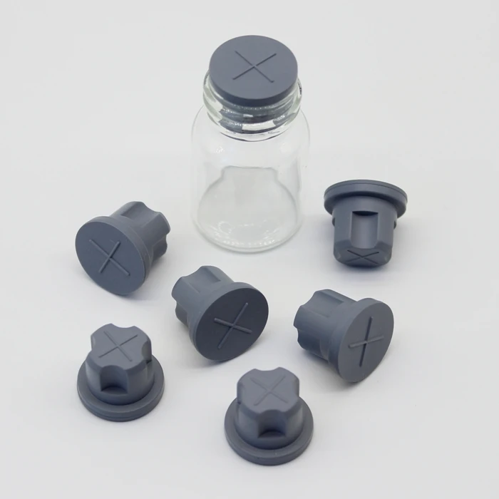15mm Grey Medical Lyophilized Rubber Stopper for Screw Neck Glass Vial