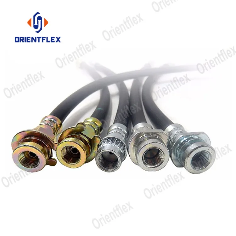 universal flexible train motorcycle hydraulic rubber brake hose pipe manufacturers SAE J1401