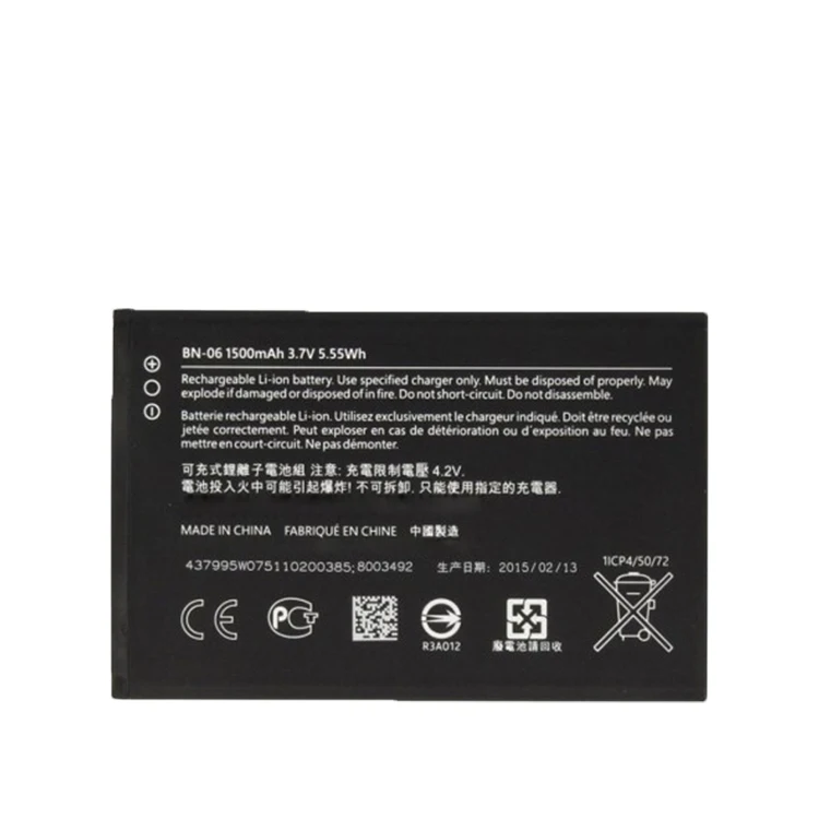 1500 mAh 3,7 v завод мобильный телефон BN-06/BV-5J литий-ионная батарея для Microsoft Lumia 430/435 батареи