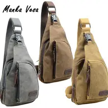 Fashion Vintage Men Messenger Bags Casual Outdoor Travel Hiking Sport Casual Chest Canvas Male Small Retro Military Shoulder Bag