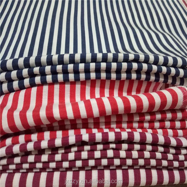 Stripe Digital Print 16mm Silk Cotton Fabric
