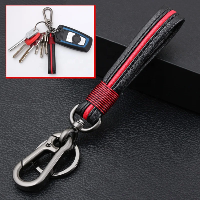 Car Keychain Keyring Covers Leather Universal For BMW E90 F30 F10 Audi A3 A6 C6 Opel Insignia Alfa Romeo Ssangyong Accessories