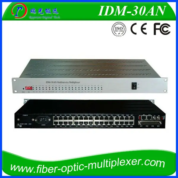 4E1 +2 FE оптоволоконный PCM телефон мультиплексор IDM-30AN