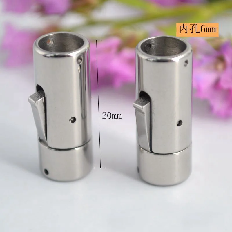 Новый дизайн, Круглый байонетный замок из нержавеющей стали 316L черного, серебряного, золотого цвета, 1, 2 мм, кожаный шнур, стальная магнитная застежка, металлическая застежка