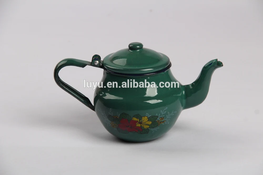 High quality 9-12cm enamel small round water kettle