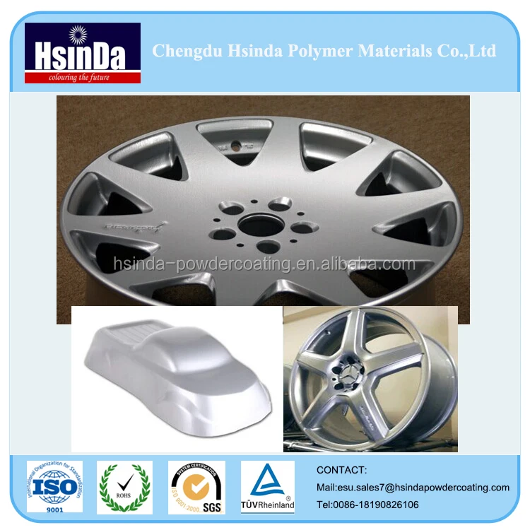 Эпоксидно-полиэфирные гибридных ral 9006 порошковое покрытие для ступицы Колеса