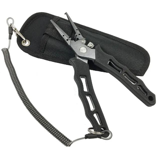 with Non-slip TPR handle,for lure\fly\boating fishing,tools, Muti-Function Fishing Pliers Hook Remover Split Ring