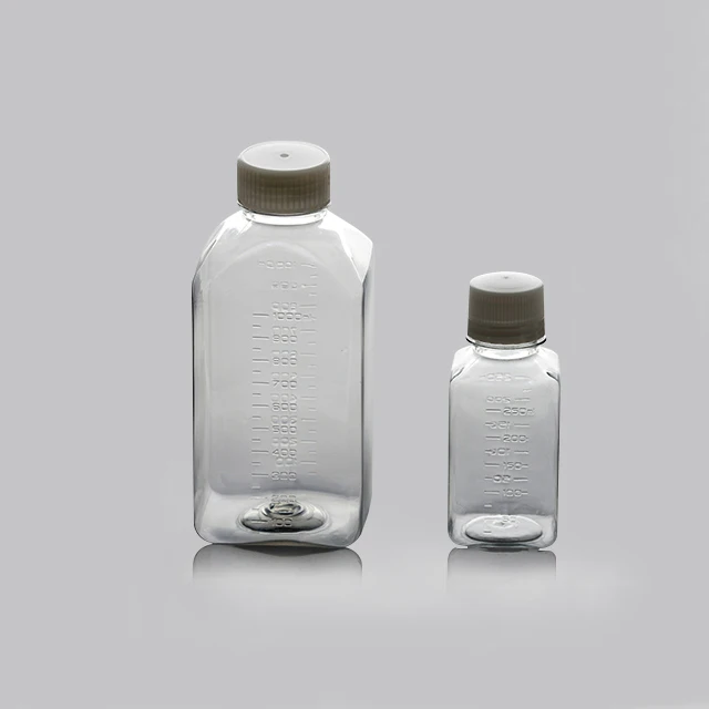 Medical science Pet laboratory bottle 1000 ml sterile media bottle petg petg media bottles